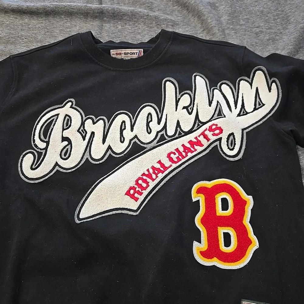 VINTAGE BROOKLYN ROYALS SWEATER SIZE XXX RED AND BLACK,‎ SD Sport